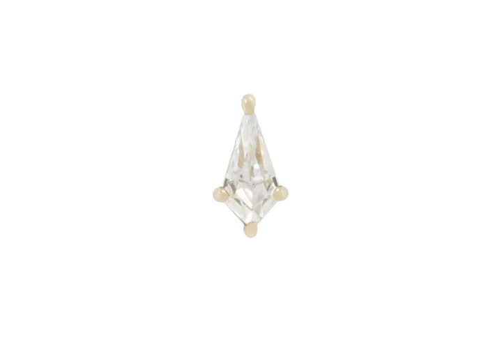 Threadless gouden piercing van 14 karaat voor helix of tragus – Buddha Jewelry