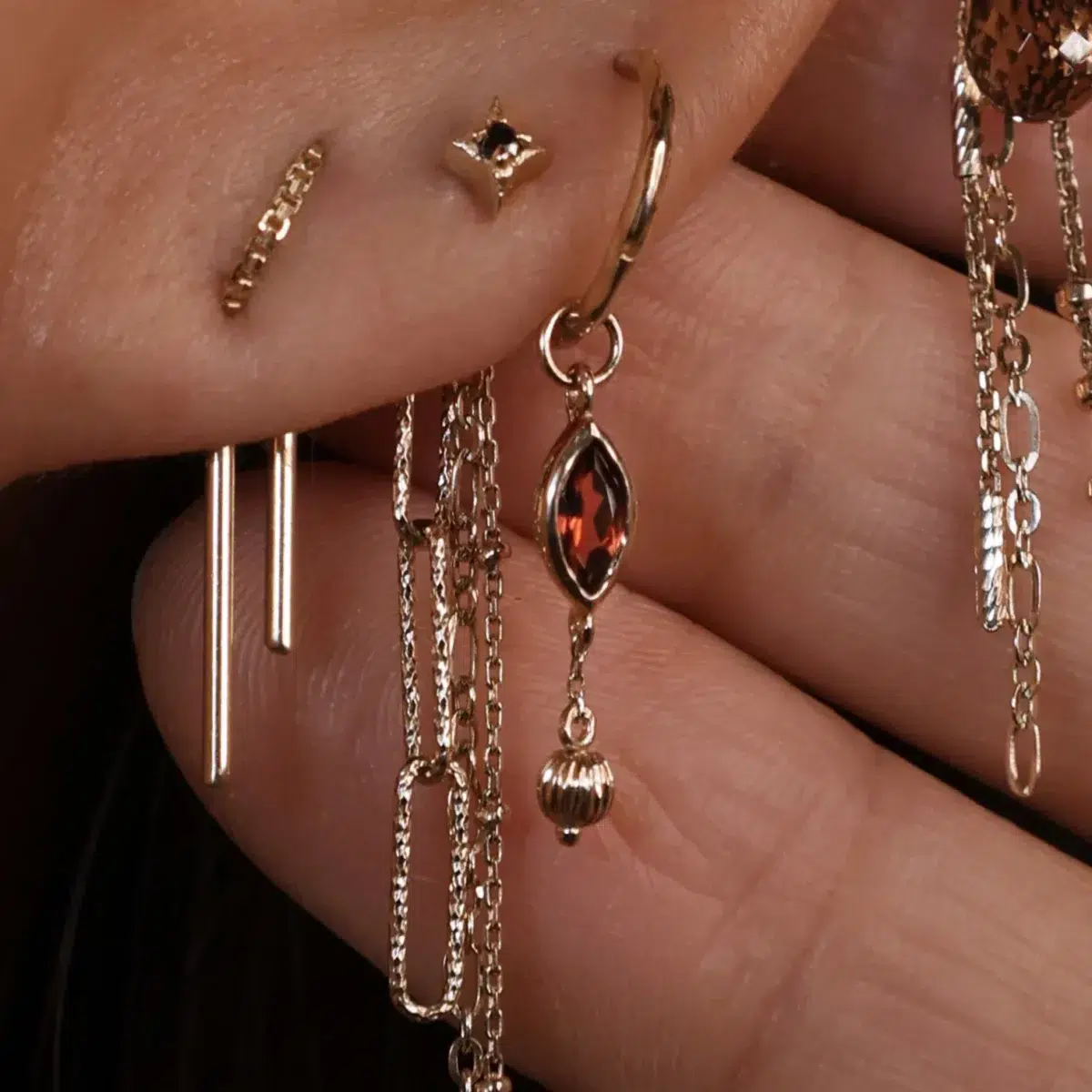 beatti garnet hanger charm